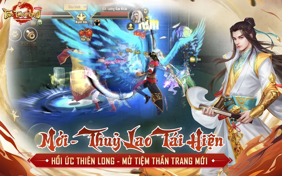 Взломанная Tân Thiên Long Mobile на Андроид — Безлимитные деньги и алмазы — скриншот 4