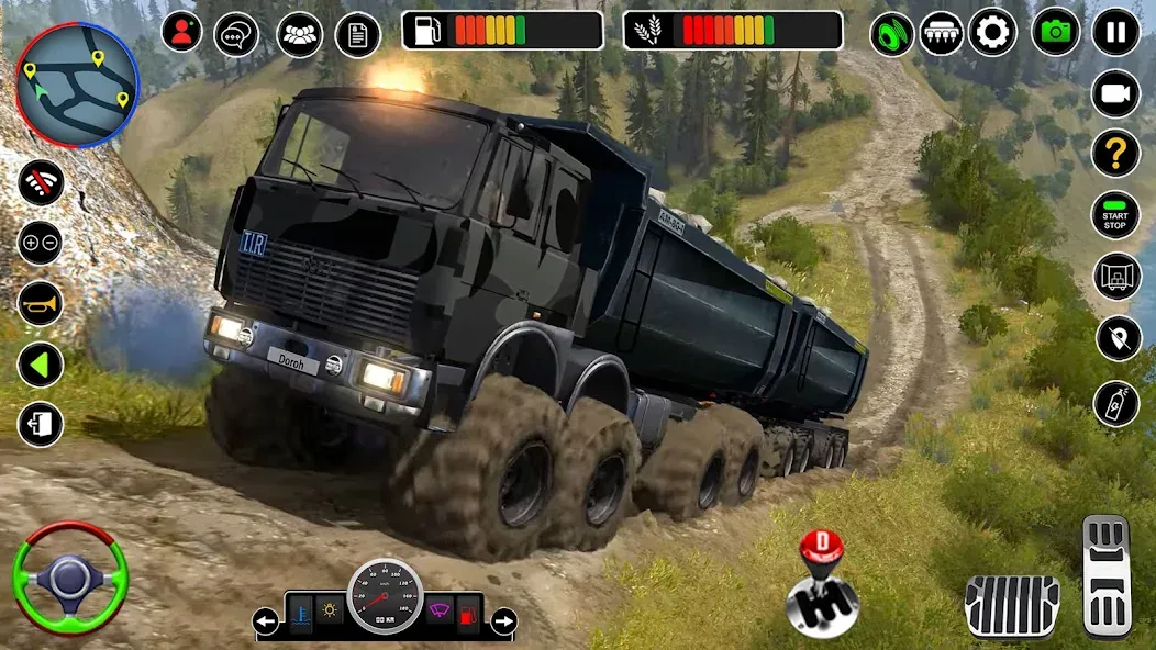 Взломанная Offroad Mud Truck Simulator 3D на Андроид — Безлимитные деньги и топливо — скриншот 1