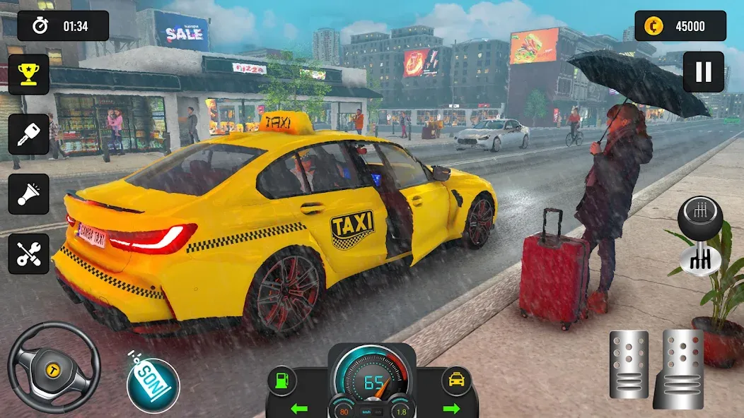 Taxi Simulator 3d Taxi Driver — Безлимитные деньги и машины — скриншот 2