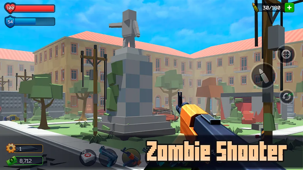 Скачать взломанную Pixel Combat: Zombies Strike — Много денег и мощное оружие — скриншот 5