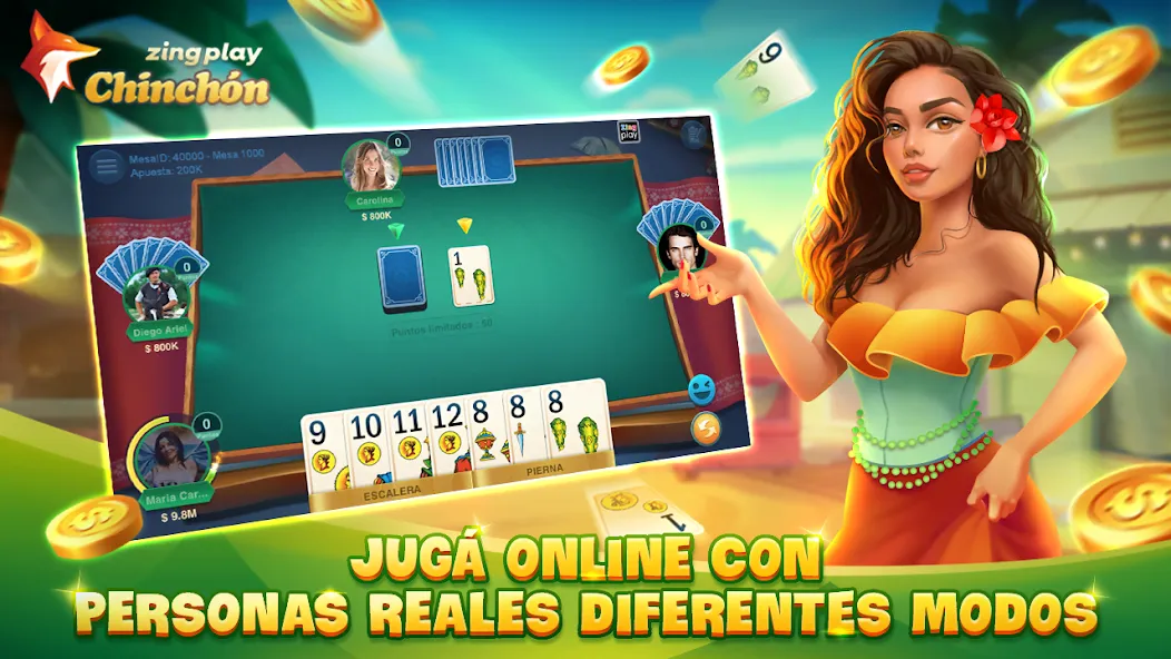 Скачать ChinChón Zingplay Juego Online на Андроид — Безлимитные монеты и быстрый прогресс — скриншот 1