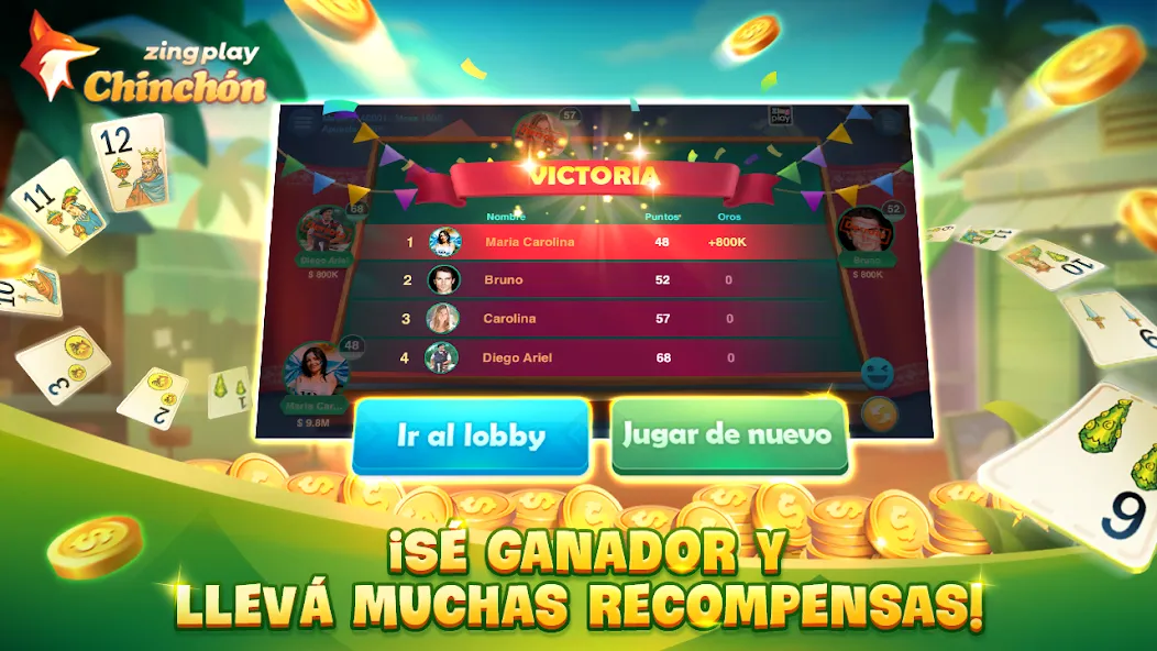 Скачать ChinChón Zingplay Juego Online на Андроид — Безлимитные монеты и быстрый прогресс — скриншот 5