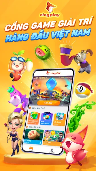 Скачать ZingPlay HD Cổng game giải trí на Андроид — Безлимитные монеты и бонусы — скриншот 1
