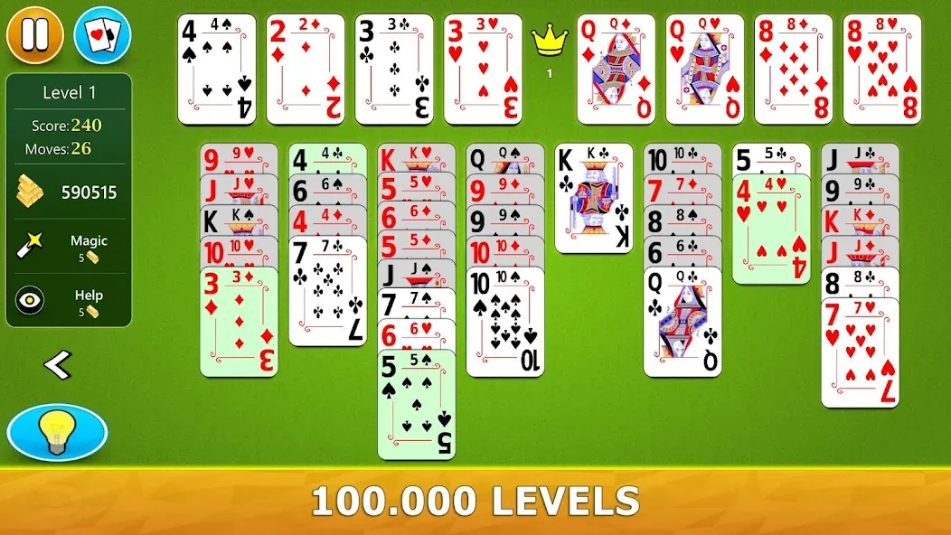 Скачать FreeCell Solitaire - Card Game — Безлимитные подсказки и отмена ходов — скриншот 2