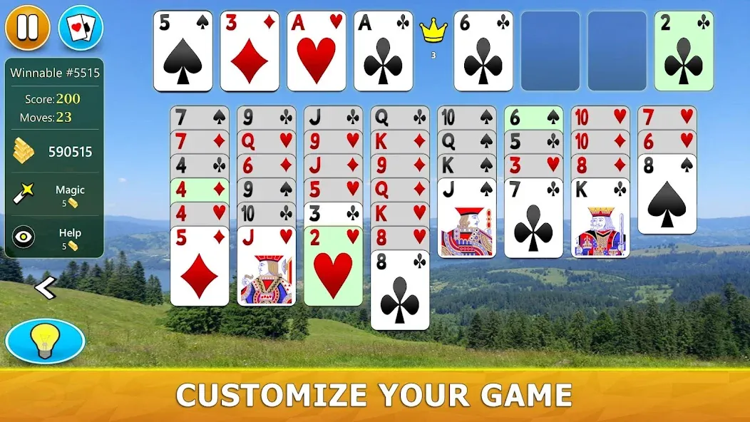 Скачать FreeCell Solitaire - Card Game — Безлимитные подсказки и отмена ходов — скриншот 4