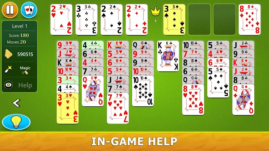 Скачать FreeCell Solitaire - Card Game — Безлимитные подсказки и отмена ходов — скриншот 5