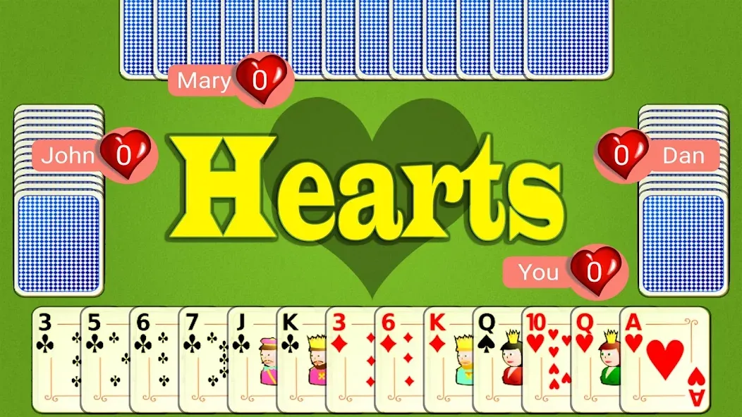 Взлом Hearts Mobile — Без рекламы и открыты все уровни — скриншот 1