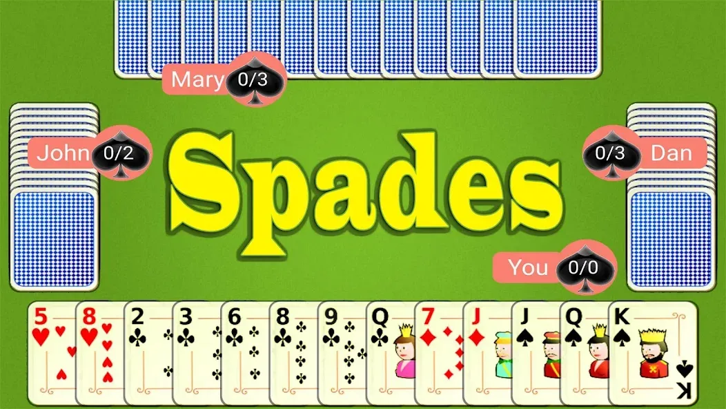 Скачать Spades Mobile — Без рекламы и бесконечные монеты — скриншот 1