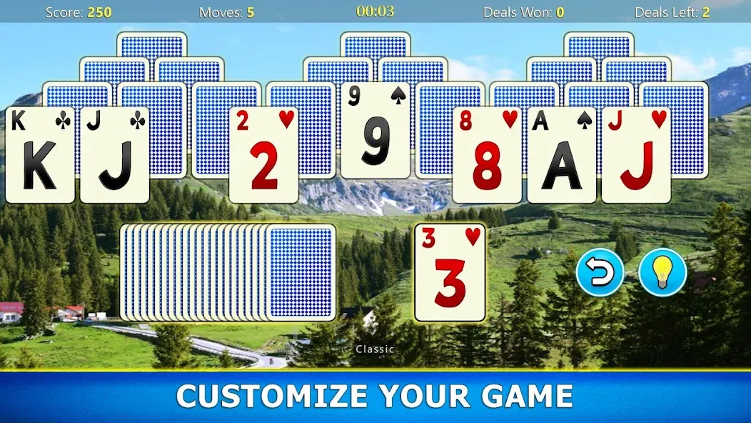 Скачать TriPeaks Solitaire Mobile — Последняя версия (Безлимитные подсказки и отмены хода) — скриншот 3