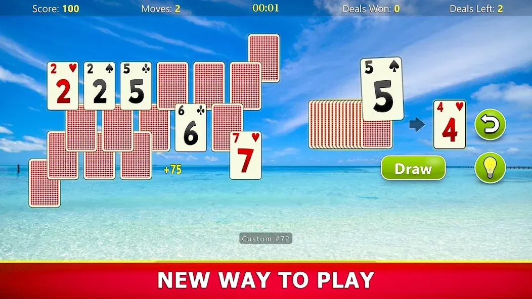 Скачать TriPeaks Solitaire Mobile — Последняя версия (Безлимитные подсказки и отмены хода) — скриншот 4