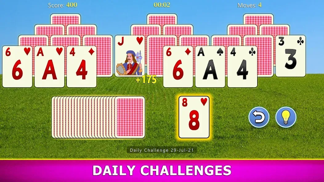 Скачать TriPeaks Solitaire Mobile — Последняя версия (Безлимитные подсказки и отмены хода) — скриншот 5
