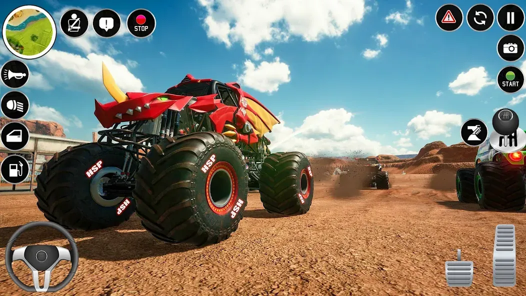 Взлом Extreme Monster Truck Game 3D — Безлимитные деньги и топливо — скриншот 2 Взлом Extreme Monster Truck Game 3D — Безлимитные деньги и топливо — скриншот 2