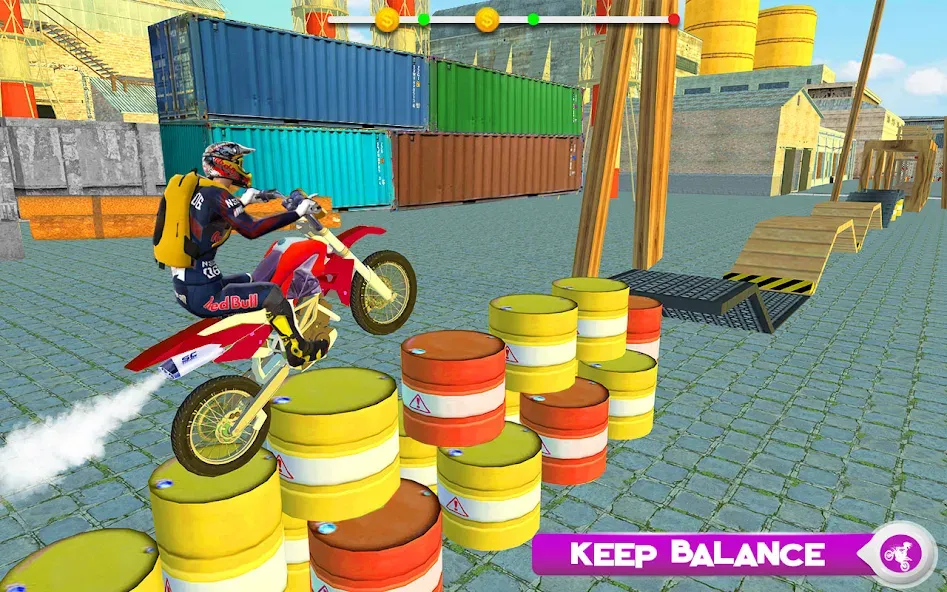 Скачать взлом Motor Bike Stunt Racing Games на Андроид — Безлимитные деньги и все байки — скриншот 4
