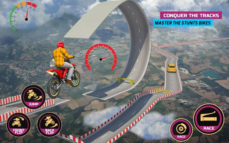 Скачать Racing Bike Stunt Games Master — Безлимитные деньги и всё открыто — скриншот 4