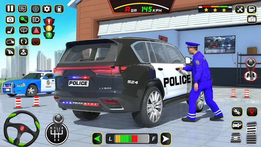 Police Car Driving School Game — Взломанная версия (Безлимитные деньги и все машины) — скриншот 2