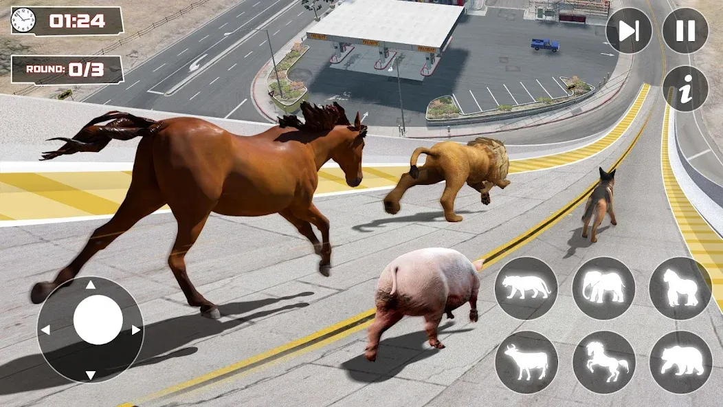 Скачать взломанную GT Animal 3D: Racing Game — Безлимитные деньги и топливо — скриншот 1