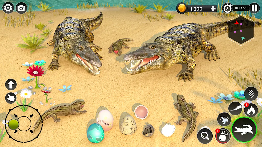 Hungry Animal Crocodile Games на Андроид — Мод Без рекламы и бесконечная энергия — скриншот 3 Hungry Animal Crocodile Games на Андроид — Мод Без рекламы и бесконечная энергия — скриншот 3