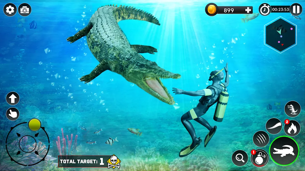 Hungry Animal Crocodile Games на Андроид — Мод Без рекламы и бесконечная энергия — скриншот 4 Hungry Animal Crocodile Games на Андроид — Мод Без рекламы и бесконечная энергия — скриншот 4