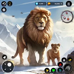 Скачать Lion Simulator Wild Lion Games на Андроид — Безлимитные деньги и мощный лев