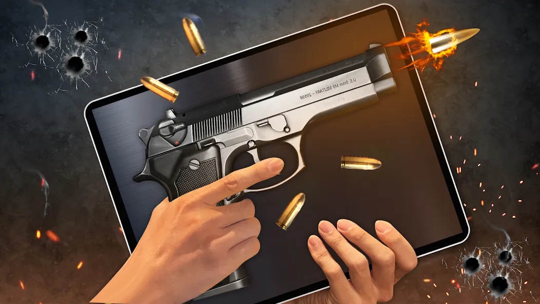 Взлом Gun Simulator 3D & Time Bomb — Безлимитные патроны и оружие — скриншот 1