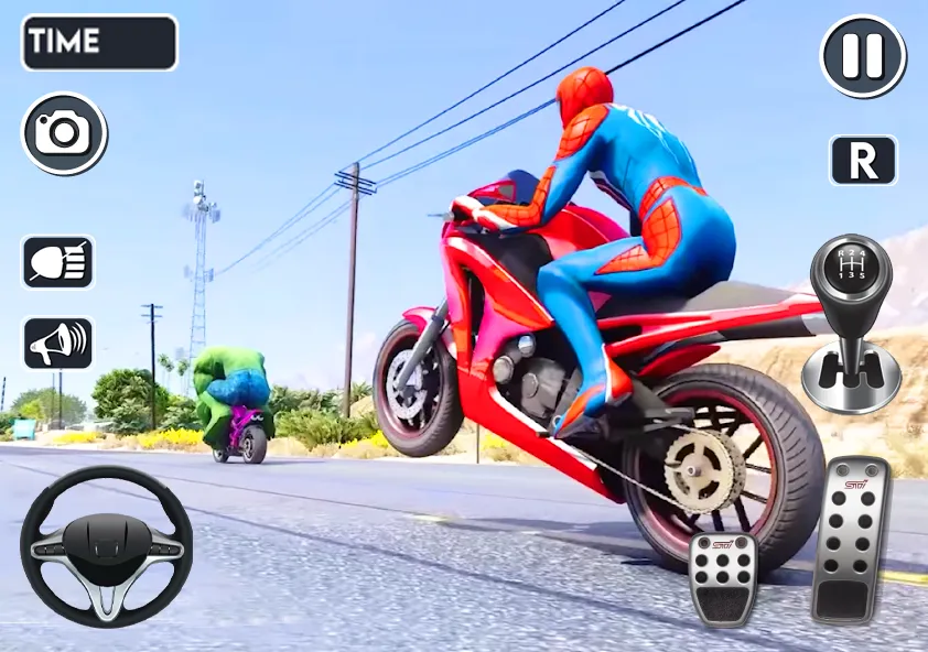 Скачать Spider Bike Stunt 3D Mega Ramp — Модификация Безлимитные деньги и все байки открыты — скриншот 1