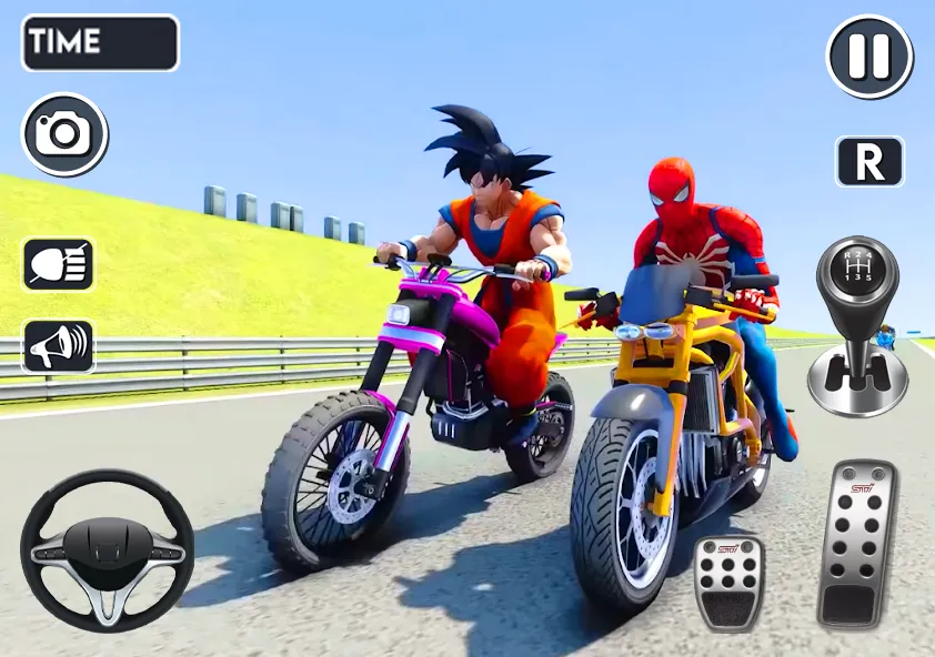 Скачать Spider Bike Stunt 3D Mega Ramp — Модификация Безлимитные деньги и все байки открыты — скриншот 3