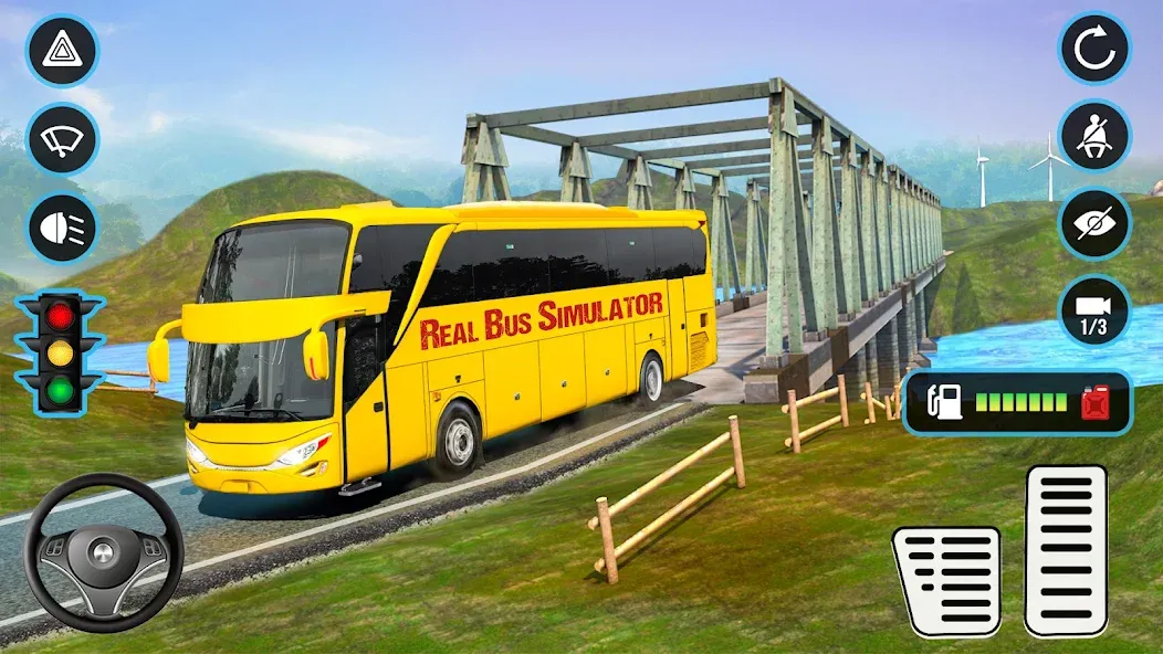 Скачать Real Bus Simulator: WW BusTour на Android — Безлимитные деньги и топливо — скриншот 2