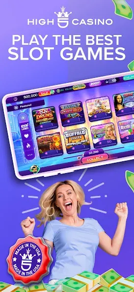 Скачать High 5 Casino: Real Slot Games на телефон — Безлимитные монеты и бесплатные вращения — скриншот 1