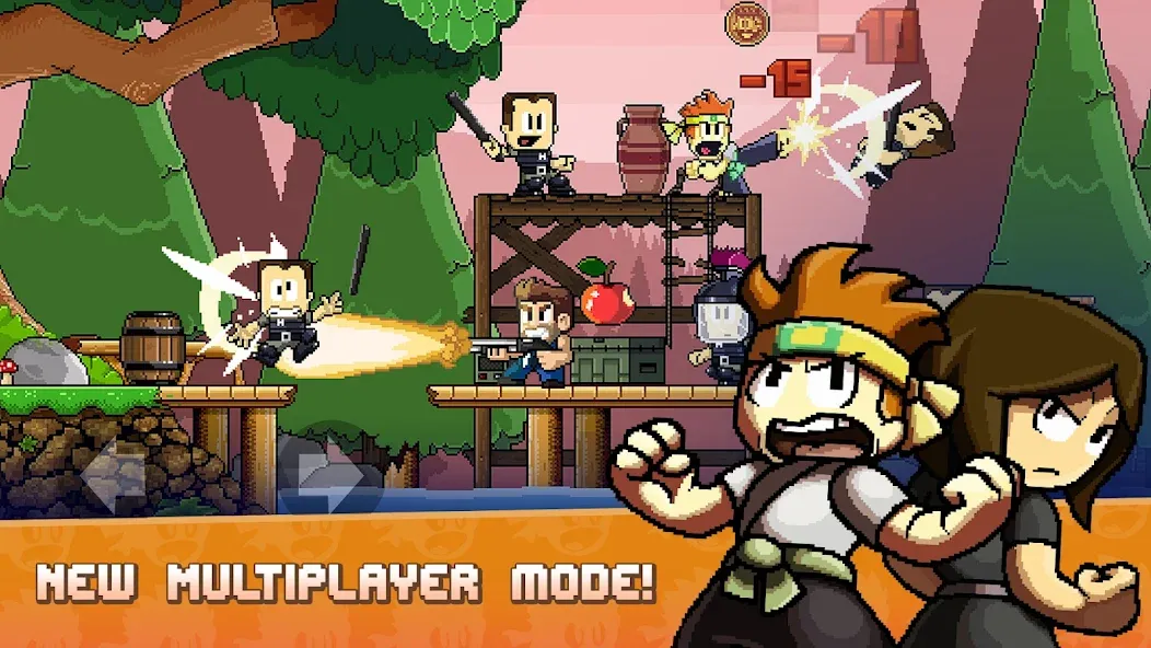 Dan the Man: Action Platformer — Мод: Безлимитные монеты и усиленное оружие — скриншот 4