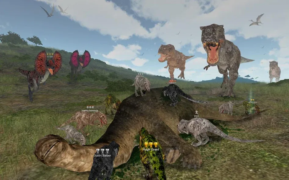 Dinos Online — Мод: Много денег и усиленные динозавры — скриншот 2