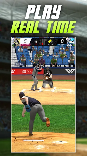 Baseball Play: Real-time PVP Mod APK Реалистичные матчи и быстрая победа — Скачать на Андроид — скриншот 1