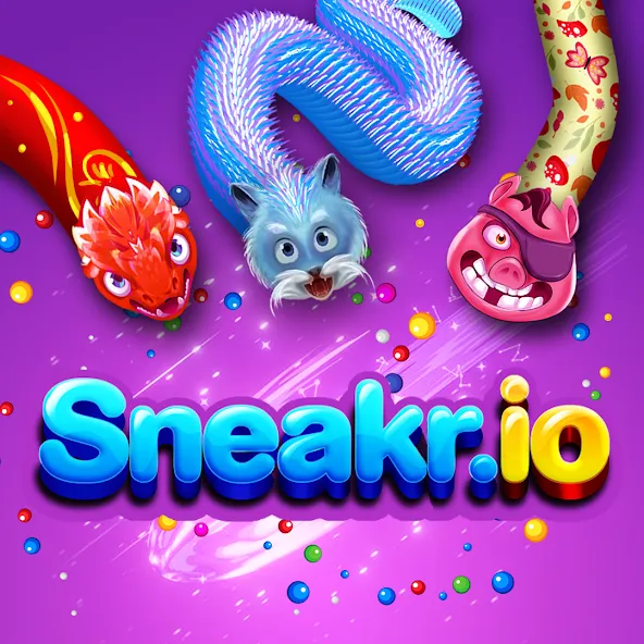 Скачать Sneak.io - Snake Game — Последняя версия (Бесконечные очки и усиления) — скриншот 1