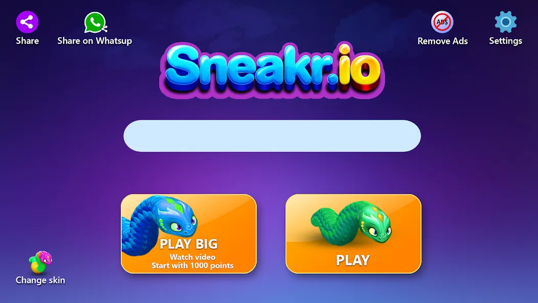 Скачать Sneak.io - Snake Game — Последняя версия (Бесконечные очки и усиления) — скриншот 5