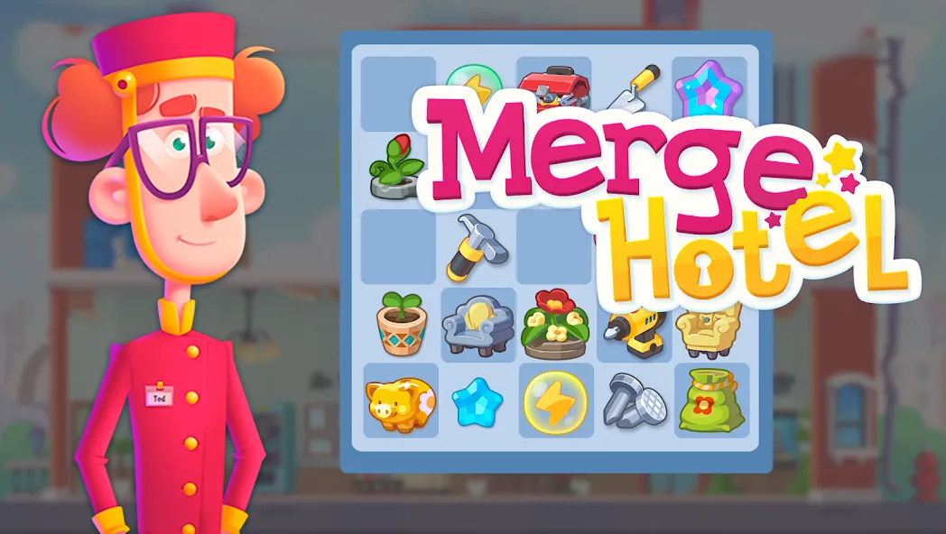 Merge Hotel: Family Story Game MOD APK — Безлимитные деньги и энергия — скриншот 1