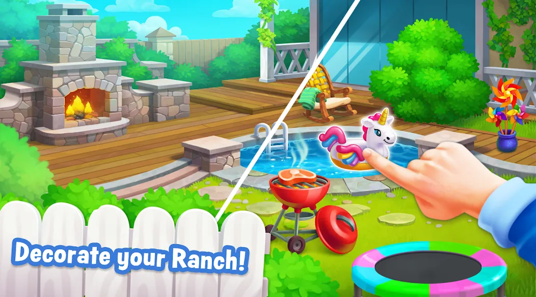 Скачать взлом Ranch Adventures: Amazing Matc на Андроид — Безлимитные монеты и жизни — скриншот 1