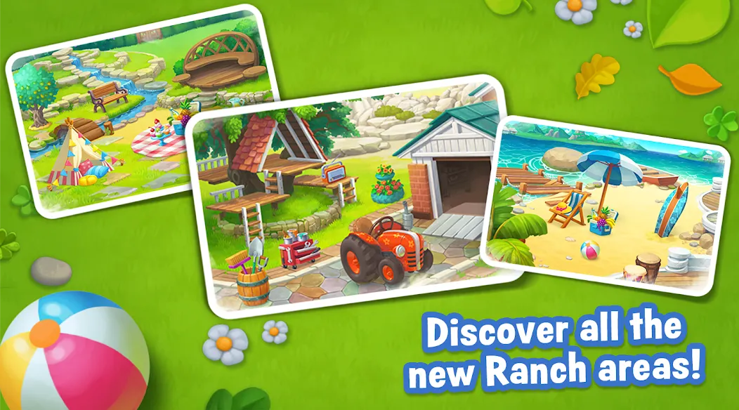Скачать взлом Ranch Adventures: Amazing Matc на Андроид — Безлимитные монеты и жизни — скриншот 2