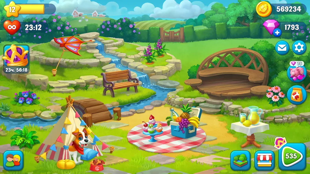 Скачать взлом Ranch Adventures: Amazing Matc на Андроид — Безлимитные монеты и жизни — скриншот 4