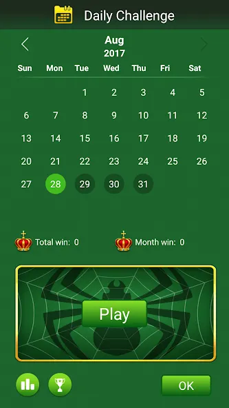 Spider Solitaire MOD APK на Android — Без рекламы и все масти открыты — скриншот 2