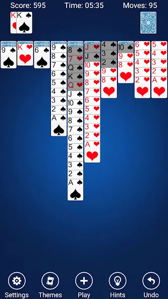 Spider Solitaire MOD APK на Android — Без рекламы и все масти открыты — скриншот 4