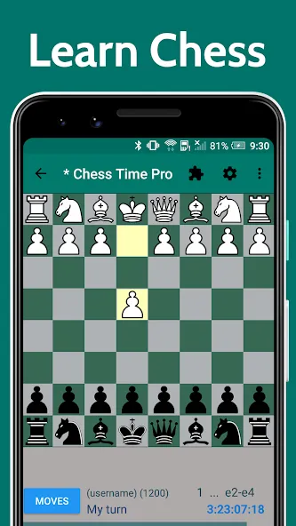 Скачать Chess Time - Multiplayer Chess — Модификация Мультиплеерные шахматы без ограничений — скриншот 1