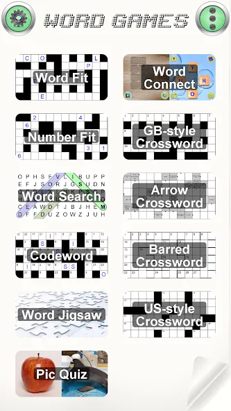 Скачать Word Games (Мод: Безлимитные подсказки и открыты все уровни) на Андроид — скриншот 1