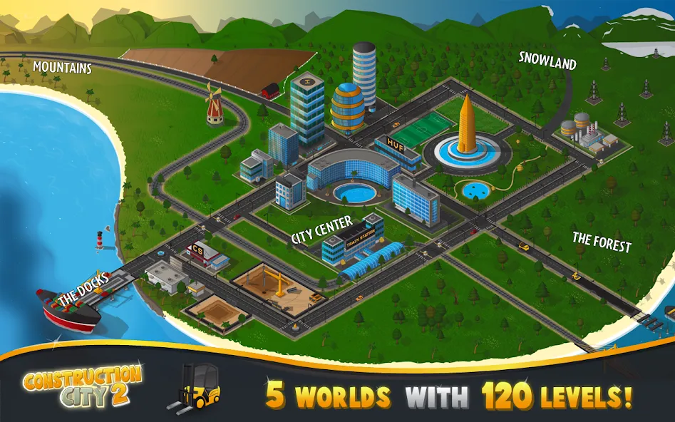 Скачать Construction City 2 MOD APK — Безлимитные деньги и все машины — скриншот 3 Скачать Construction City 2 MOD APK — Безлимитные деньги и все машины — скриншот 3