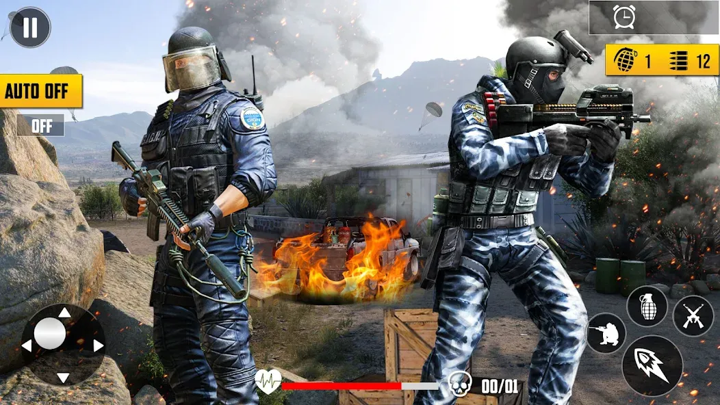 Gun Shooting Games Fps Offline — Взломанная версия (Безлимитные патроны и оружие) — скриншот 5