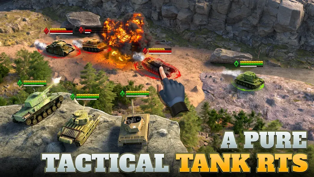 Взломанная Tanks Charge: Online PvP Arena на Андроид — Безлимитные деньги и усиленная броня — скриншот 1