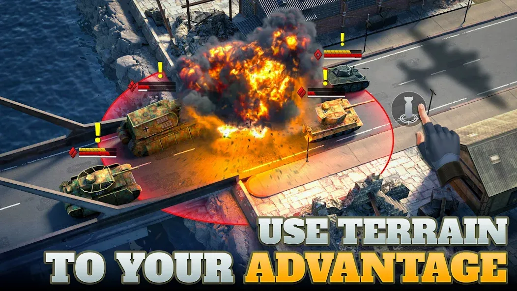Взломанная Tanks Charge: Online PvP Arena на Андроид — Безлимитные деньги и усиленная броня — скриншот 2