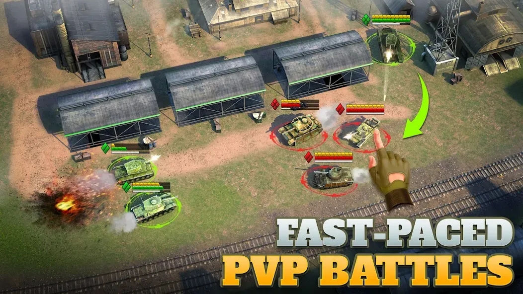 Взломанная Tanks Charge: Online PvP Arena на Андроид — Безлимитные деньги и усиленная броня — скриншот 3