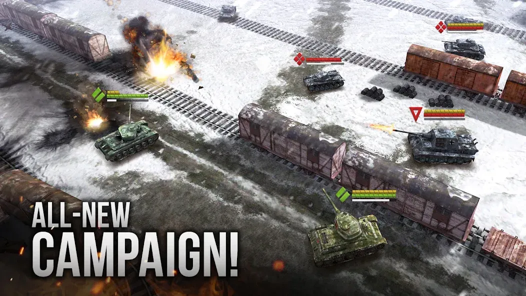 Скачать Armor Age: WW2 tank strategy на Android — Безлимитные деньги и открыты все уровни — скриншот 1