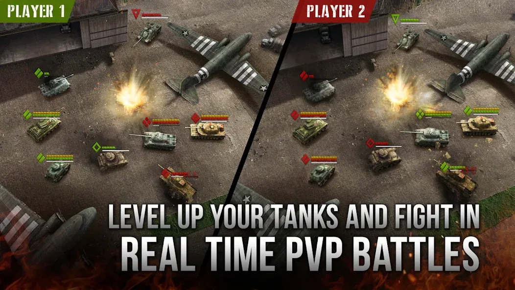 Скачать Armor Age: WW2 tank strategy на Android — Безлимитные деньги и открыты все уровни — скриншот 3