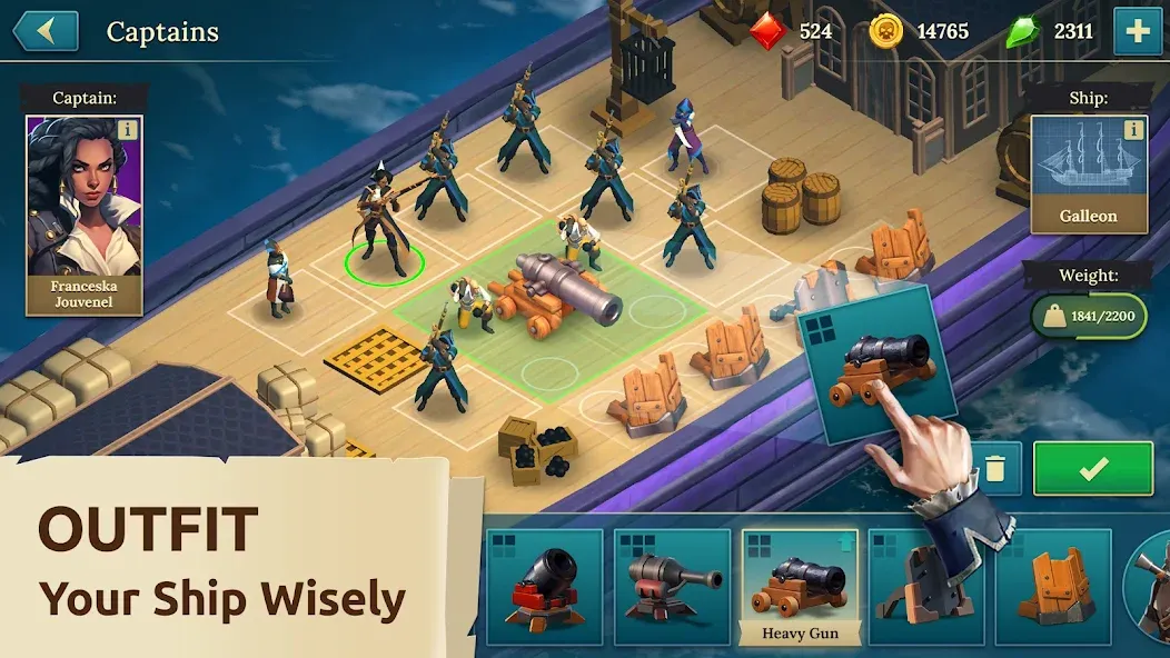 Pirate Ships・Build and Fight MOD — Безлимитные ресурсы и корабли на Андроид — скриншот 2
