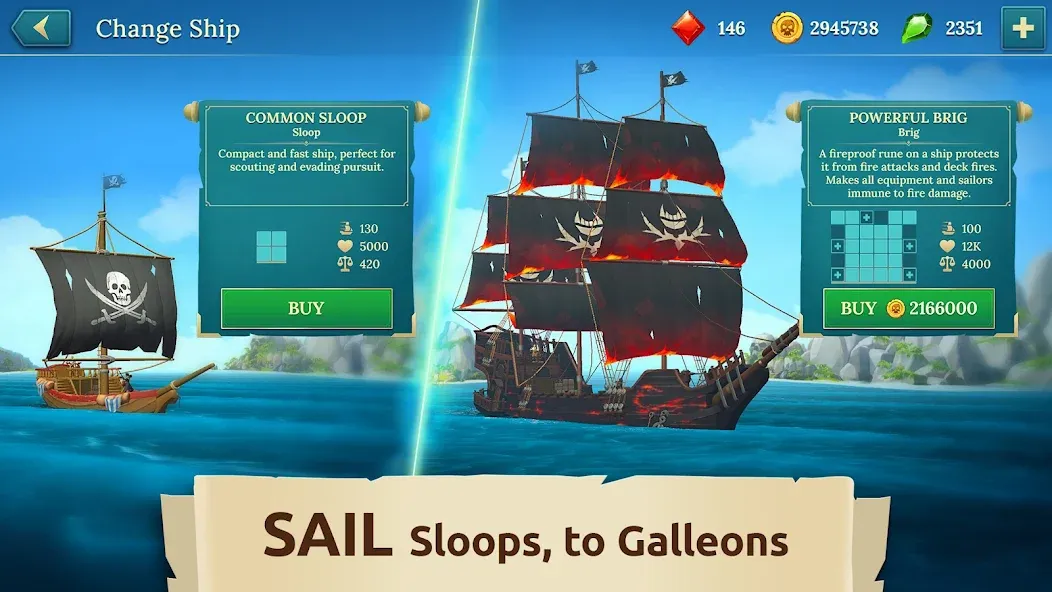 Pirate Ships・Build and Fight MOD — Безлимитные ресурсы и корабли на Андроид — скриншот 3